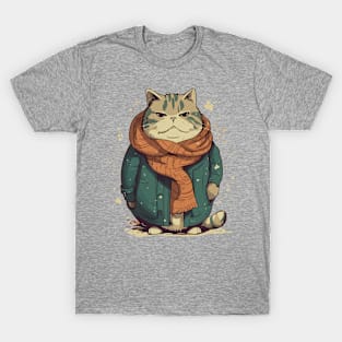 Winter Chubby Cat T-Shirt